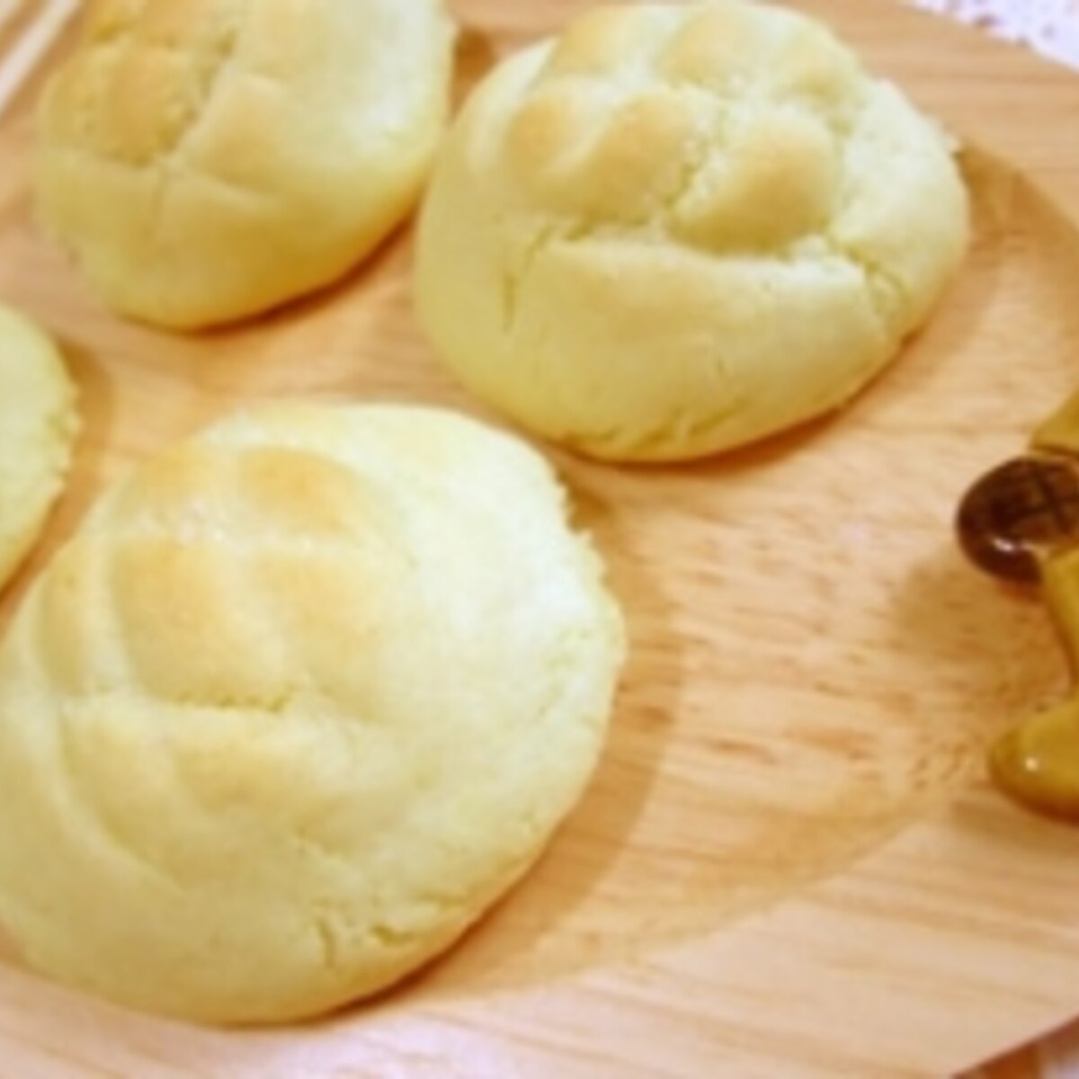 ホットケーキミックスで簡単 小さなメロンパン レシピ 作り方 By Chikako 楽天レシピ